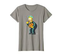 The Simpsons Homer Candy Feast Treehouse of Horror Halloween T-Shirt, Women, Slate Grey, Small