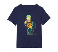 The Simpsons Homer Candy Feast Treehouse of Horror Halloween T-Shirt, Women's Plus, Navy Blue, 4X