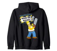 The Simpsons Homer Graphic Man Work Handyman Caution Humour Zip Hoodie