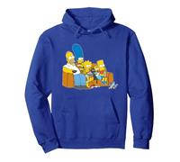 The Simpsons Homer Marge Maggie Bart Lisa Simpson Couch Pullover Hoodie, Adult Unisex, Royal Blue, Large