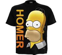 The Simpsons - Homer Portrait - Front Print T-Shirt Black - 3XL
