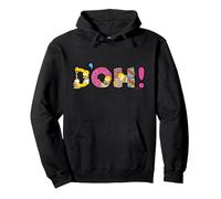 The Simpsons Homer Simpson Beer and Donuts Letters D’OH! Pullover Hoodie, Adult Unisex, Black, Medium
