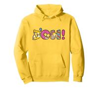 The Simpsons Homer Simpson Beer and Donuts Letters D’OH! Pullover Hoodie, Adult Unisex, Lemon Yellow, X-Large