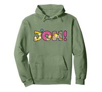 The Simpsons Homer Simpson Beer and Donuts Letters D’OH! Pullover Hoodie, Adult Unisex, Sage Green, Large