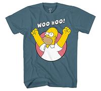 The Simpsons Homer Woo Hoo! Mens Adult T-Shirt, Slate Grey, S