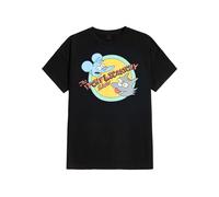 Official Simpsons Itchy and Scratchy Unisex Black T-Shirt, Medium