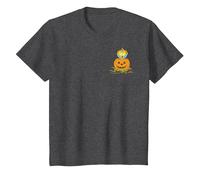 The Simpsons Maggie Halloween Jack-o'-Lantern Pumpkin T-Shirt, Youth, Dark Heather Grey, Medium