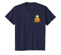 The Simpsons Maggie Halloween Jack-o'-Lantern Pumpkin T-Shirt, Youth, Navy Blue, Medium