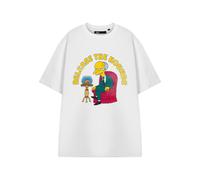 The Simpsons Men's Adult Short Sleeved T-Shirt (White) in White | Size: Medium The Simpsons White M