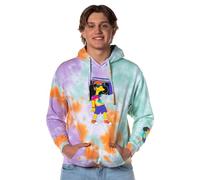 The Simpsons Men's Bart Simpson Classic Hoodie Homer, Bart, Lisa, Otto Tie Dye Sweatshirt, Tie Dye, Large