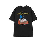 The Simpsons Mens Black Skeleton Couch Short Sleeved T-Shirt - X-Large