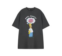 The Simpsons Mens Grey Donuts Short Sleeved T-Shirt - Medium