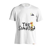The Simpsons Men's Homer Simpson Guitar T-Shirt in White | Size: Large The Simpsons White L