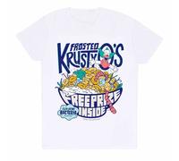 The Simpsons Men's Krusty O´s Frosted T-Shirt in White | Size: Large The Simpsons White L