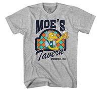 The Simpsons Mens' Krusty The Clown Shirt Krusty Burger Logo Tee Graphic T-Shirt, Grey Heather Moes, M