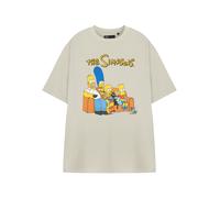 The Simpsons Men's Short Sleeved T-Shirt (Adult Oatmeal) in Beige | Size: 3XL The Simpsons Beige 3XL