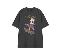 The Simpsons Men's Short Sleeved T-Shirt | Charcoal | Official Merch in Grey | Size: Small The Simpsons Grey S