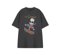The Simpsons Men's Short Sleeved T-Shirt | Charcoal | Official Merch in Grey | Size: XL The Simpsons Grey XL