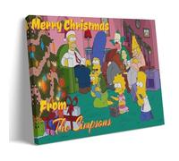 The Simpsons Merry Christmas Poster Decorative Painting Canvas Wall Art Living Room Poster Bedroom Painting Wall Art Picture Print Modern Family Room Decor 12 x 18 Inches (30 x 45 cm)