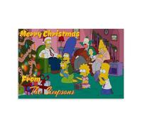 The Simpsons Merry Christmas Poster Decorative Painting Canvas Wall Art Living Room Poster Bedroom Painting Wall Art Picture Print Modern Family Room Decor 24 x 36 Inches (60 x 90 cm)