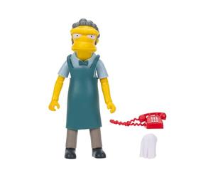 The Simpsons Moe 5" / 12.7cm Collectible Action Figure by JAKKS Pacific, Includes Phone and Dishcloth Accessory, Articulated Action Figure, Collector's Display Packaging