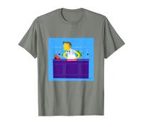 The Simpsons Moe's Tavern Bartender T-Shirt, Men, Olive Heather, Small