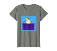 The Simpsons Moe's Tavern Bartender T-Shirt, Women, Olive Heather, X-Large