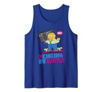 The Simpsons Ralph Wiggum I'm Kicking it Old Style Tank Top, Men, Royal Blue, XX-Large