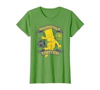 The Simpsons Soccer Bart Simpson Springfield United T-Shirt, Women, Grass Green, Large