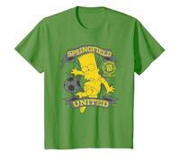 The Simpsons Soccer Bart Simpson Springfield United T-Shirt, Youth, Grass Green, X-Small