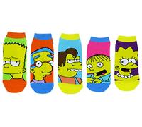 The Simpsons Womens' Ankle-No Show Socks 5 Pair Pack (One Size, Simpsons Multi-color)