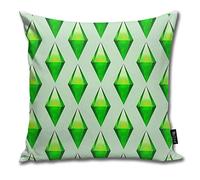The Sims Plumbob Print Pillowcase Home Life Cotton Cushion Case inches 45cm X 45cm