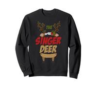 The Singer Deer Funny Ugly Christmas Reindeer Sweatshirt