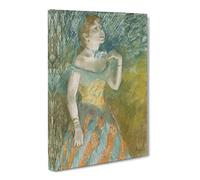 The Singer In Green By Edgar Degas Canvas Print | Gallery Wrapped 30mm Frame Wall Art | 30x20 inches | Ready to Hang | Impressionist Picture | Living Room Bedroom Lounge Office
