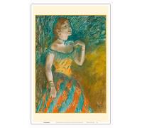 The Singer in Green - From an Original Color Pastel by Edgar Degas c.1884 - Master Art Print (Unframed) 12in x 18in