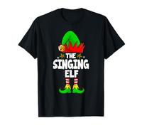 The Singing Elf Group Matching Family Christmas Ugly Singer T-Shirt