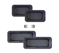 The Sink Colander Strainer Basket - Wash Vegetables and Fruits, Drain Cooked Pasta - Extendable - Kitchen Essentials (2, Black)