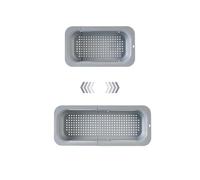 The Sink Colander Strainer Basket - Wash Vegetables and Fruits, Drain Cooked Pasta - Extendable - Kitchen Essentials (1, Grey)