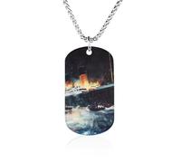 The Sinking of The Titanic Ship Men's Pendant Necklace for Women Customizable Jewelry Dog Tag Memorial Necklaces