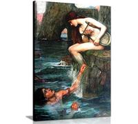 The Siren John William Waterhouse Canvas Wall Art Picture Print (18x12)