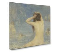 The Sirens by John Macallan swan Canvas Print | Gallery Wrapped 30mm Frame Wall Art | 20x20 inches | Ready to Hang | Classic Bird Picture | Living Room Bedroom Lounge Office