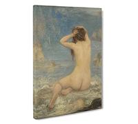 The Sirens By John Macallan Swan Canvas Print | Gallery Wrapped 30mm Frame Wall Art | 30x20 inches | Ready to Hang | Classic Bird Picture | Living Room Bedroom Lounge Office