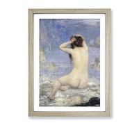 The Sirens By John Macallan Swan Classic Painting Framed Print | A3 Oak Framed Wall Art | Ready to Hang | Classic Animal Picture | Living Room Bedroom Lounge Office
