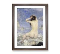 The Sirens By John Macallan Swan Classic Painting Framed Print | A3 Walnut Framed Wall Art | Ready to Hang | Classic Animal Picture | Living Room Bedroom Lounge Office