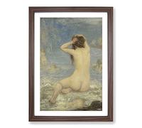 The Sirens by John Macallan Swan Framed Print | A2 Walnut Framed Wall Art | Ready to Hang | Modern Animal Picture | Living Room Bedroom Lounge Office