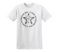 The Sisters_of_Mercy_Logo Men's T-Shirt - The Worlds End Retro 80s Rocks (White,S)