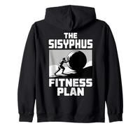 The Sisyphus Fitness Plan Philosophy Greek Mythology Humor Zip Hoodie