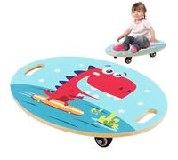 The Sit-Skate Scooter, No Motor, No Pedals, No Batteries, Powered by Zig zag Motion, Sit-on Twist and Turn Ride On Toy, Promotes Active Play indoor & Outdoors for Autism (Wooden scooter board)