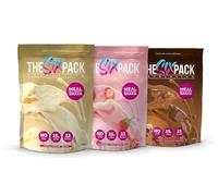 The Six Pack Revolution Meal Replacement Shake Trio Pack - Strawberry Cream, Chocolate Caramel and Vanilla Caramel - 90 Servings - 25g Protein - Gluten Free - No Added Sugar - High Fibre