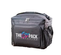 The Six Pack Revolution - Six Ready Insulated Meal Prep Bag - Black - With 6 BPA-Free, Microwave Safe Containers - Freezer-Friendly Food Storage for Fitness, Travel, Work & Portion Control